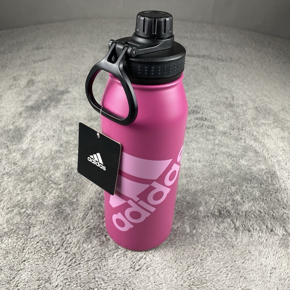 Adidas Original 600 ml 20oz Steel Water Bottle Hot Cold Double Wall Pink